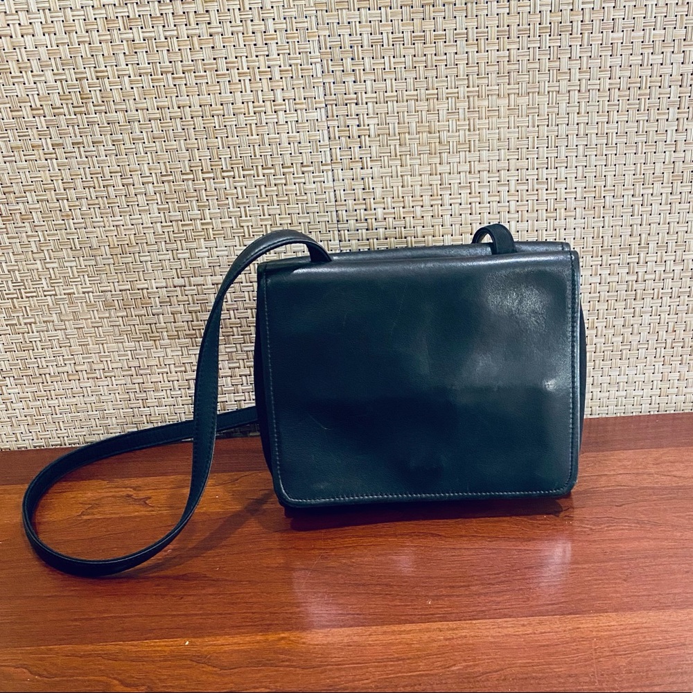 VTG 1990s Nine West Black Leather Shoulder Bag with Credit Card/ID Holders - Picture 12 of 14